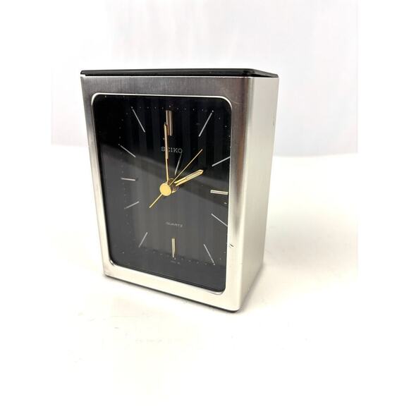 VTG Seiko Desk Clock Award Empire Retro MCM Props Business Elegant - Picture 2 of 10